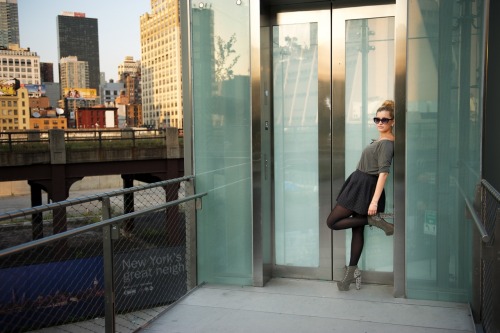 The High Line Jeffery Campbell boots, Forever 21 skirt and top, David Yurman ring, David Yurman brac