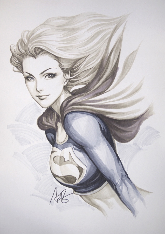 xombiedirge:  Catwoman &amp; Supergirl by Stanley Lau 