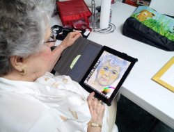 candycoated-royalty:  fuckyeahviralpics:  Bought my Grandma an iPad. She’s 84 and never had a tablet, and wanted it for “art.” I bought ArtRage for her and left her alone with her new toy for 30 minutes. This is what I came back to.  Is your grandmother