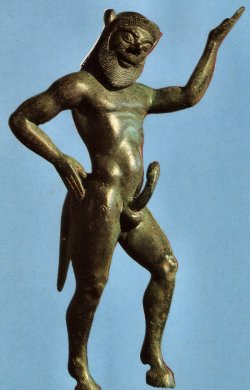 hairymouthfuls: Satyr (Hellenic bronze,