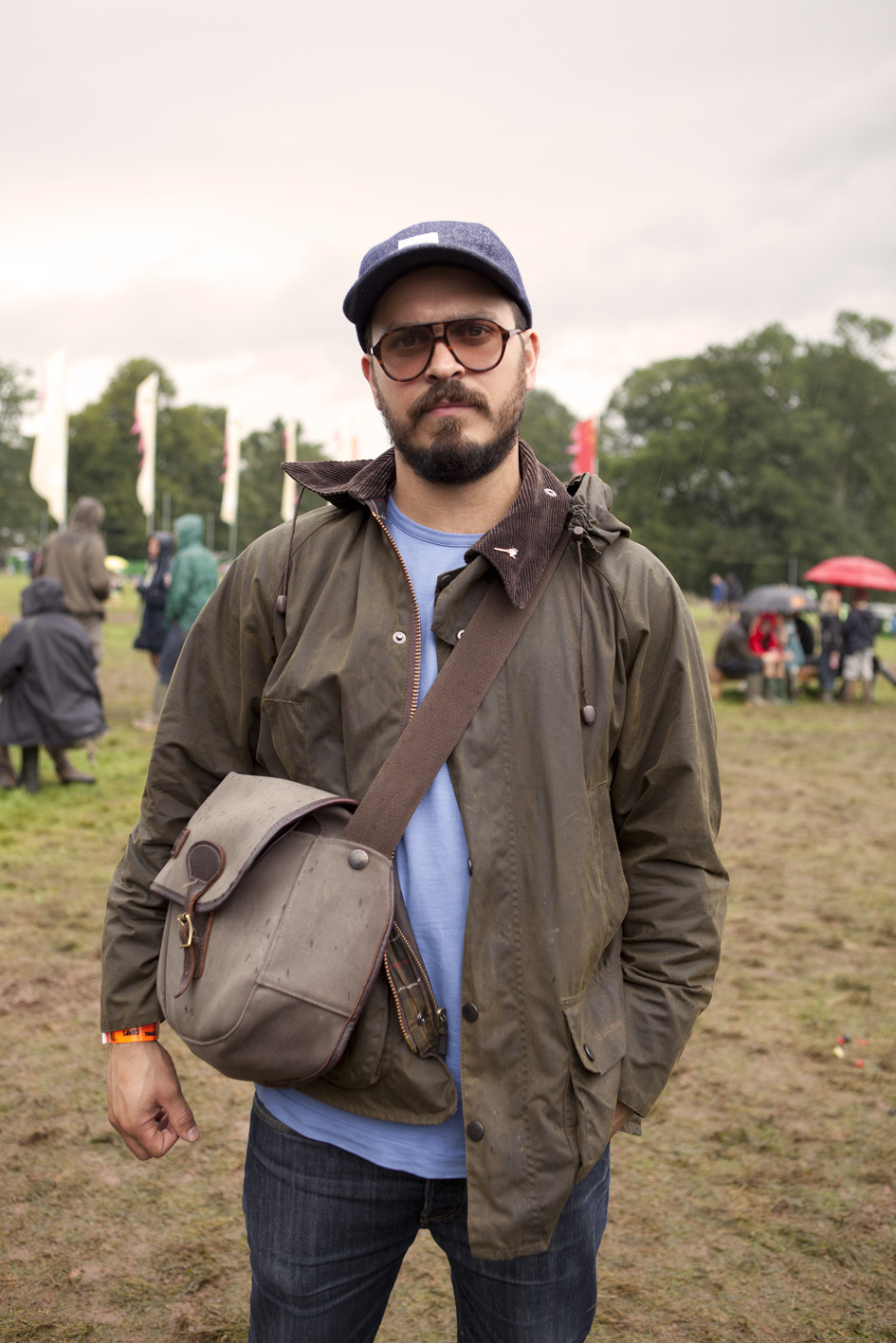 Barbour People — Rocking a Barbour wax jacket at Green Man Festival
