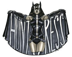 joequinones:  Huntress. Copic markers, pen &amp; ink on 11x14” bristol board. 