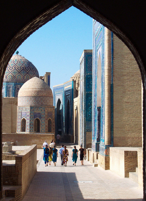 Colours of the silk road, Shah-i-Zinda Necropolis, Samarkand, Uzbekistan (by Fulvio). This one is fo
