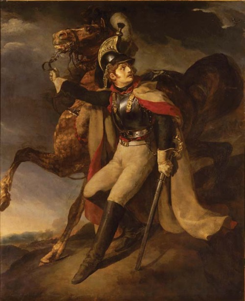 Théodore Géricault, Wounded Cuirassier Leaving the Field of Battle, 1814.  Oil on canvas, 353 × 294 