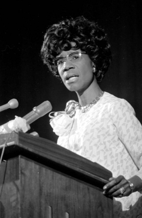 auntada:Congresswoman Shirley Chisholm speaking at Florida State University as a candidate for US pr