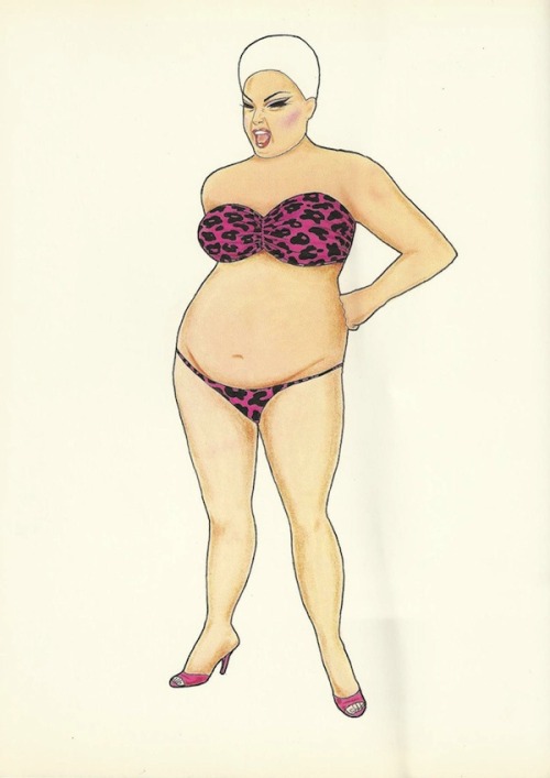 Divine paperdolls - drawings by John Waters