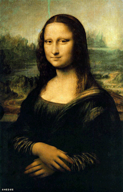 sheswaitingforcoffee:  Mona Lisa flashing you on a Friday
