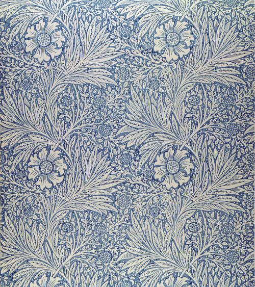 “Marigold” wallpaper design, William Morris, 1875