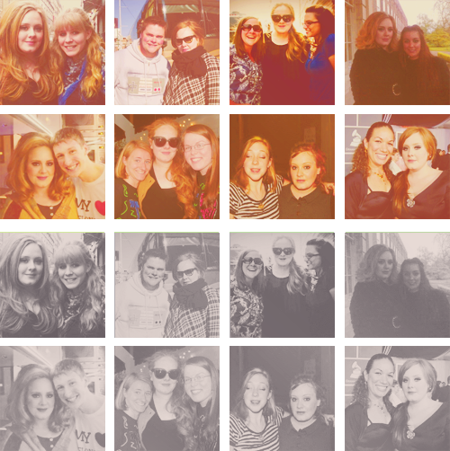 ourqueenadeleadkins:  riverlae-blog: Adele and her daydreamers. {xx}  muito sortudos! :(
