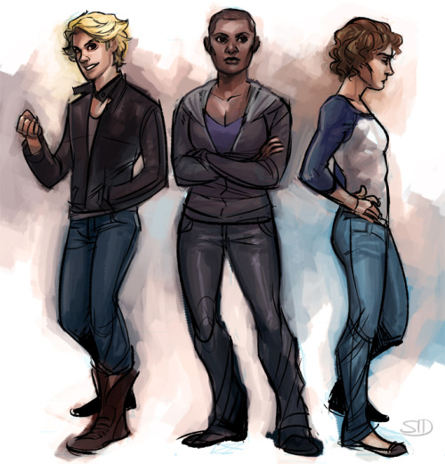 littlemissmutant: rule63rules: [Image: A full-body, full-color lineup of Derek’s pack from Tee