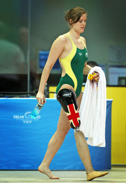 Aussie Ellie Cole won the gold medal today in the S9 100m backstroke.  Here are a couple of pictures