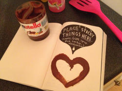 pin3apples:  put Nutella on my wreck this
