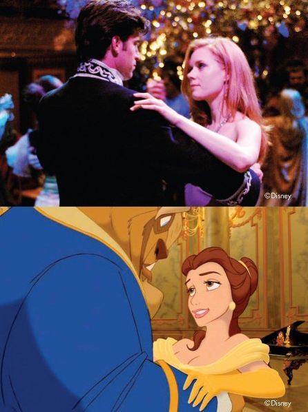 marlomakesmagic:  Not only did Enchanted reference and parody many of the classic Disney princess movies, the movie’s director, Kevin Lima, tried to mirror some iconic stills from those movies. He even included the famous Italian dinner scene from Lady