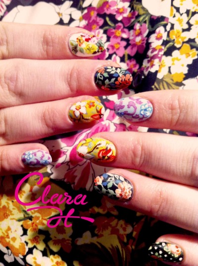 clarahnails:
“Mary Katrantzou inspired floral nails. Nuff said.
”