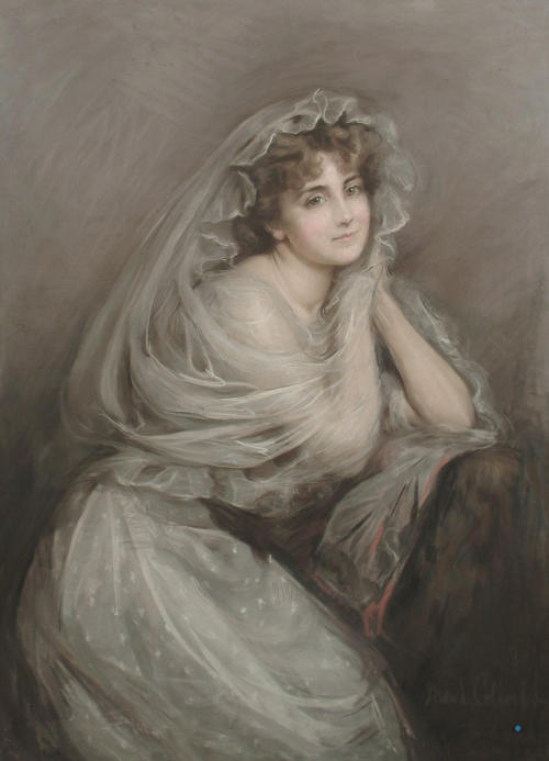 monsieurleprince: Maud Coleridge (active 1893-1903) - Portrait of a lady in white