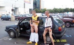 flashrs:  To celebrate passing 2,000 followers, here’s a hot picture of some French guy’s wanking in a car park. Thank you, you dirty, sexy bastards!