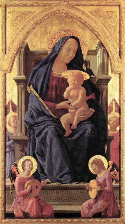 Virgin Mary with pseudo-Arabic halo, by Masaccio (1426). Masaccio (1401 – 1428) was the first 