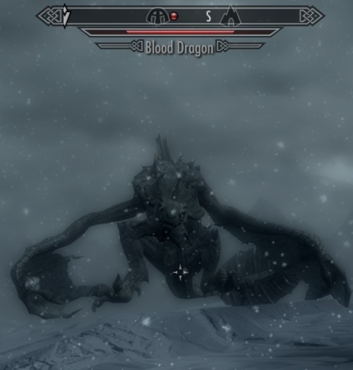 freefracornerofsillyness:  slunchy:  I refuse to kill another dragon for as long as I play Skyrim I was fighting this Blood Dragon when, in the middle of the fight, he just lands and stops fighting back. No matter how many times I shot him he wouldn’t