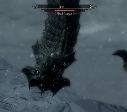freefracornerofsillyness:  slunchy:  I refuse to kill another dragon for as long as I play Skyrim I was fighting this Blood Dragon when, in the middle of the fight, he just lands and stops fighting back. No matter how many times I shot him he wouldn’t