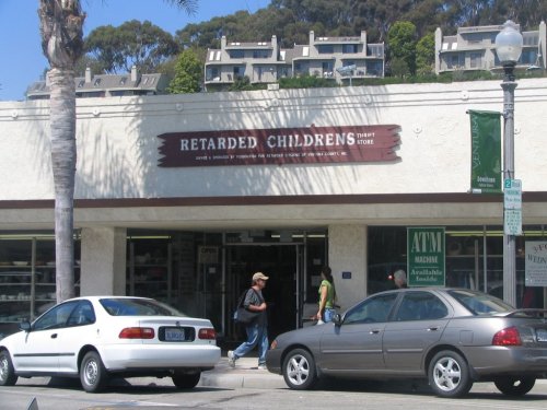 jlct:“Retarded Children’s Thrift Store”