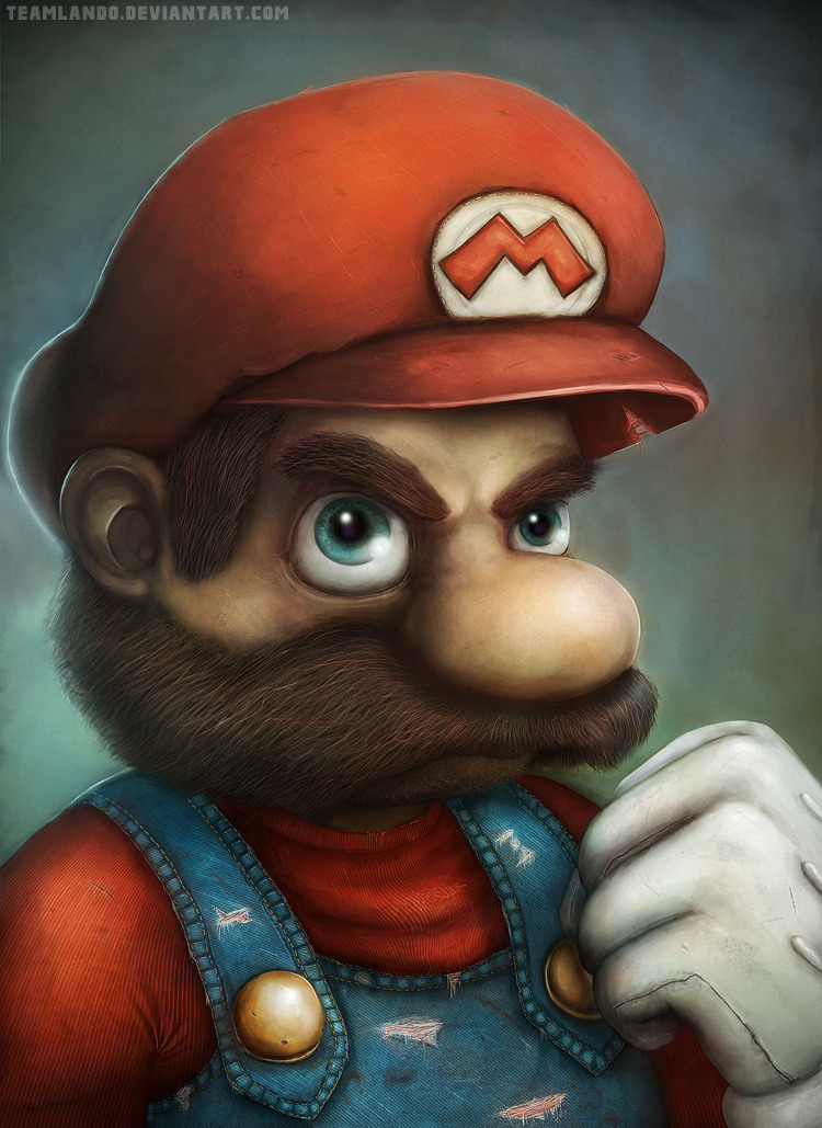 The artistic brothers Magnus and Viktor Nyström teamed up to create a badass / realistic version of Mario in their piece titled Hero. It was largely inspired and a tribute to work by the talented Dave Rapoza.
Related Rampage: Super Plumber Mario -...