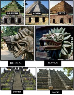 par7yhard:  harvestheart:  Cultural Commonalities - something to ponder, since some of these cultures never crossed paths.  How do they come out so “alike”?  Comprobado que las culturas se copian desde tiempos remotos xDDD 