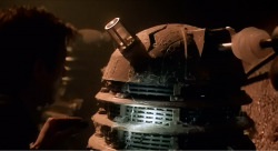 acrackinthetardis:  chatterboxrose:  morganalefaye:  doctorwho:  expelliarmus:  realtired-ofyourshitmasterwayne:  idkinotice:  innocenceandarsenic:  Is that a dalek with a lightning shaped scar on its forehead?  It’s the Dalek Who Lived.  Daley Potter