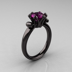 Buffpapajohnspizza:  Porrims-Tits:  Spooky-Bat:  Black Gold Ring With Amethyst. 