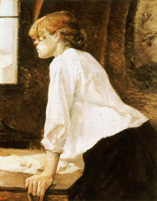 ronulicny:“La Blanchisseuse”, c. 1886 By: HENRI DE TOULOUSE-LAUTREC….