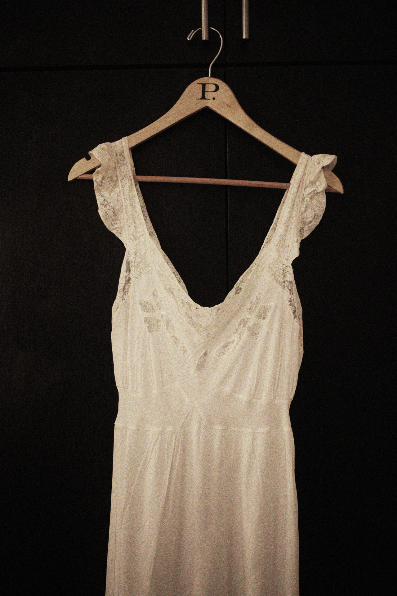 coconut — Silk white slip.