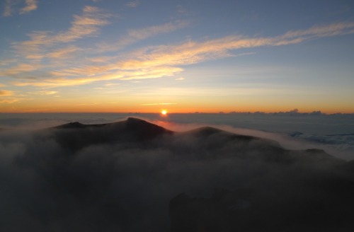 Sunrise at the highest point of Japan.