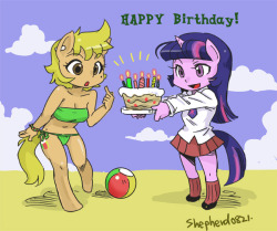 Happy birthday for atryl! I like his pony arts.