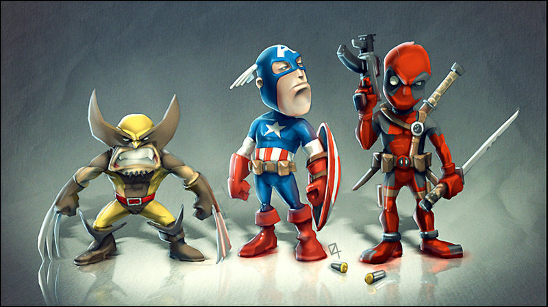 herochan:  Marvel Superheroes Illustrations by Damian Buzugbe Website ll Blog ll