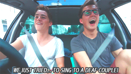 jaydenfinn:   Jacksgap & MarcusButlerTV, Inappropriate Megaphoning. [x] ۞  