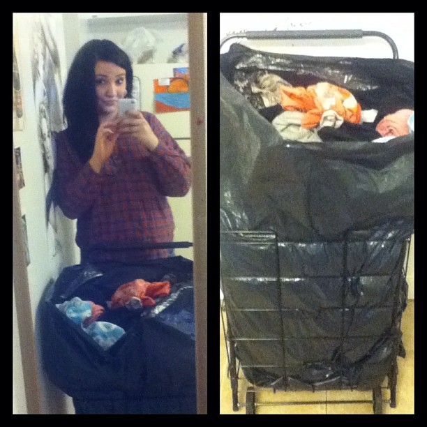 The most hated day, laundry day with my old lady cart 👵👗👙 #laundry #ghettogirl