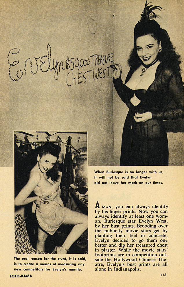 Evelyn West (aka. Amy May Coomer) appears in an article scanned from the pages of