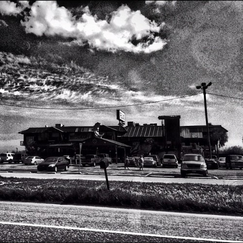 To think just a few days ago the lower part of this restaurant under quite a few feet of water from the bay now it’s open for business ha (Taken with Instagram)