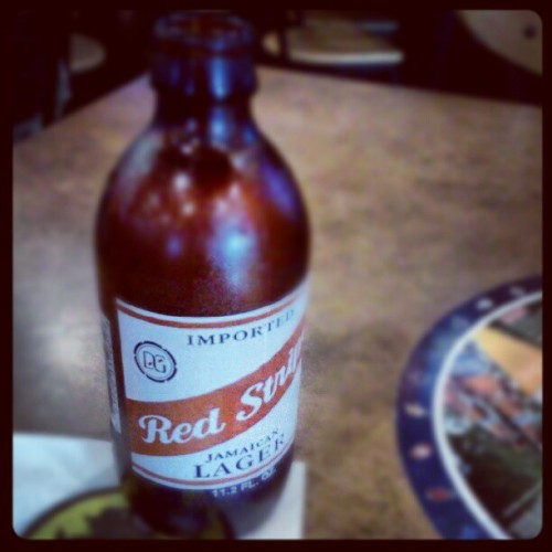First restaurant beer. #redstripe (Taken with Instagram)