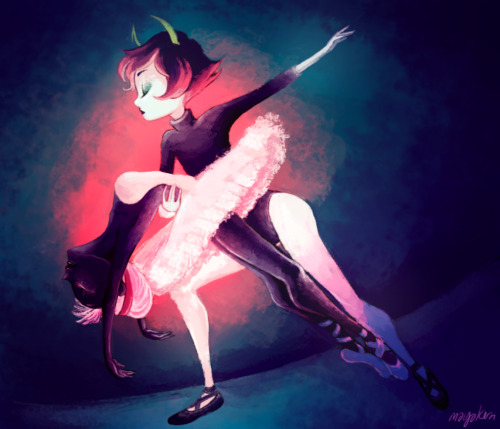 almostmaya: pas de deux! because i definitely needed to spend hours on a homestuck painting right at