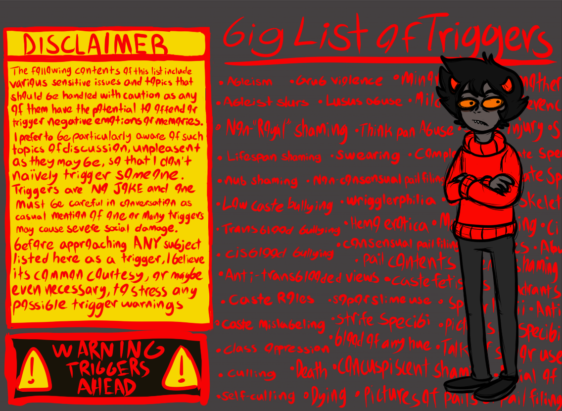 bastardfact:  This shit took forever GOSHKankri shows you just how SERIOUS triggers