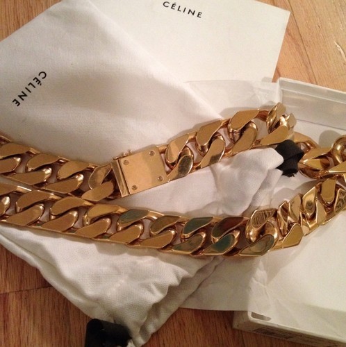 asthetiques:  CELINE - GOLD CHAIN BELT. 