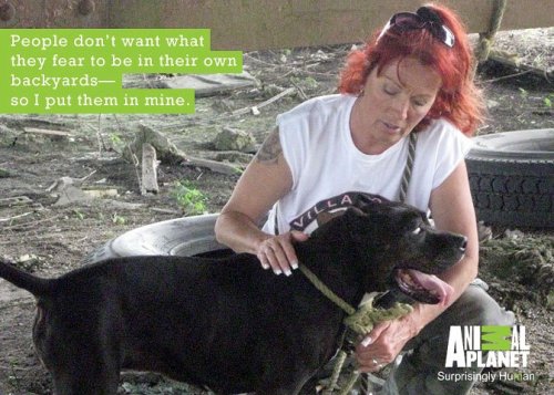 thetrueamericanbreed:  Shes is what inspires me to rescue pitbulls one day i love her so much shes my hero^__^  This woman is one of my many heroes. <3 