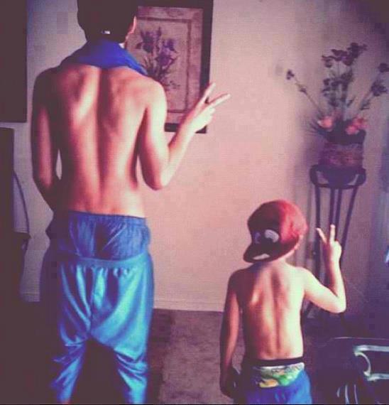 myheart-myself:  Justin &amp; Jaxon 