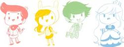 juliesaysrawr:  Adventure Time with Fionna and Cake, Chibi style.  