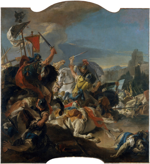 Giovanni Battista Tiepolo, The battle of Vercellae, 1725-1729 The Battle of Vercellae, or Battle of 