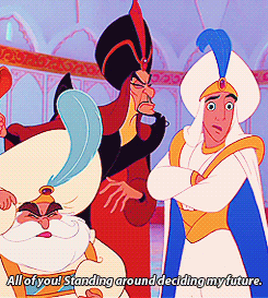  1st jasmines like “…” then it goes black and white and shit gets real the sultan jafar and alladin are like “erm…” then she lays down the law and storms out  gotta love it ]:)