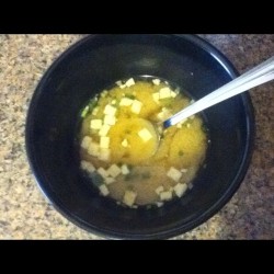 If I&rsquo;m going to eat alone, might as well make myself good food! Miso soup it is 💁🍜 #misosoup  (Taken with Instagram)