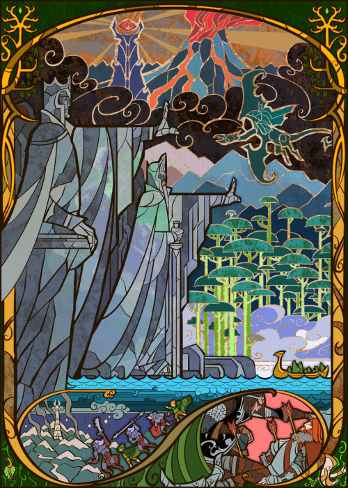 svalts:Lord Of The Rings Stained Glass IllustrationsCreated by Jian Guo