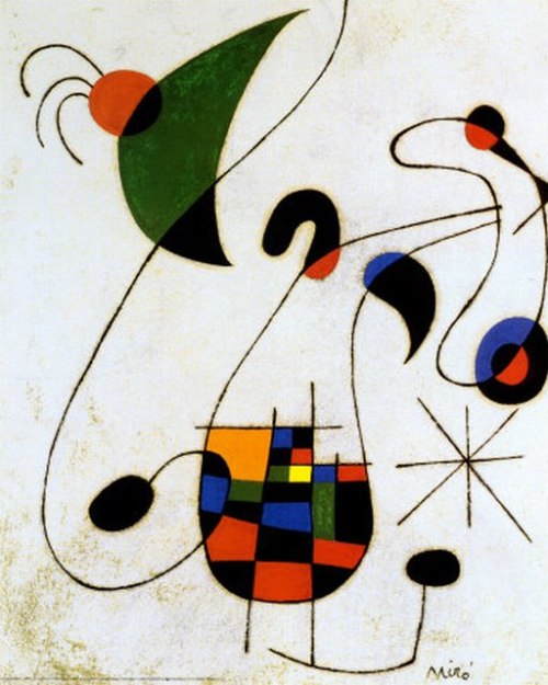 loftcultural:Joan Miró - The Melancholic Singer (1955)