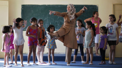 troposphera:  Palestinian girls watch their teacher during a ballet class at Gaza college in Gaza City September 3, 2012.  REUTERS/Mohammed Salem  